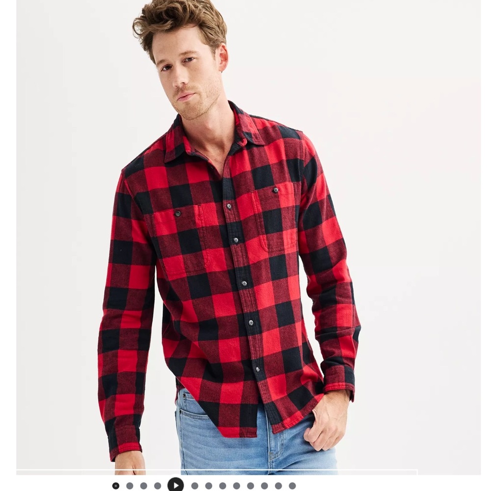 Buffalo Black Red Sonoma the supersoft Flannel Shirt